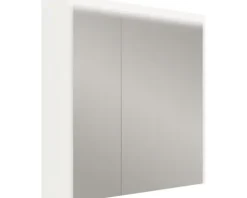 Spiegelschrank Baden Haus Nizza 70.0 x 15.0 x 67.0 cm weiß hochglanz 2-türig LED IP 44 (fremdkörper- und spritzwassergeschützt)