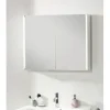 Spiegelschrank EEK A LED-Line weiß 2 trg. 81 cm breit Fackelmann