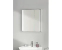 Spiegelschrank EEK A LED-Line weiß 2 trg.61 cm breit Fackelmann