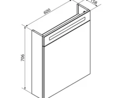 Spiegelschrank FACKELMANN B.clever 60 x 16 x 71 cm weiß 1-türig LED IP 20