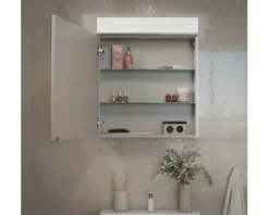Spiegelschrank FACKELMANN B.clever 60 x 16 x 71 cm weiß 1-türig LED IP 20