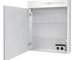 Spiegelschrank FACKELMANN B.clever 60 x 16 x 71 cm weiß 1-türig LED IP 20