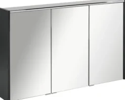 Spiegelschrank FACKELMANN Denver 110 x 16 x 68,5 cm anthrazit 3-türig LED IP 20