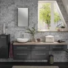 Spiegelschrank FACKELMANN Denver 42 x 16 x 68,5 cm anthrazit 1-türig LED IP 20