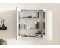 Spiegelschrank FACKELMANN Denver 60 x 16 x 68,5 cm weiß 2-türig LED IP 20