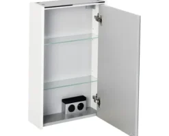 Spiegelschrank FACKELMANN Denver 42 x 16 x 68,5 cm weiß 1-türig LED IP 20