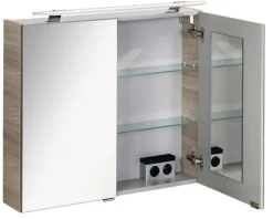 Spiegelschrank FACKELMANN Luxor 2 türig Steinesche 80x72,5x16 cm LED