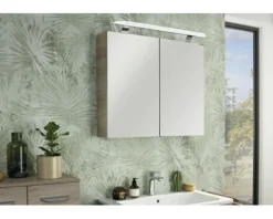 Spiegelschrank FACKELMANN Luxor 2 türig Steinesche 80x72,5x16 cm LED