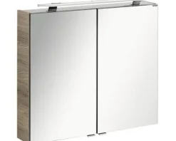 Spiegelschrank FACKELMANN Luxor 2 türig Steinesche 80x72,5x16 cm LED
