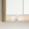 Spiegelschrank FACKELMANN Natura 93,5 x 15,5 x 84 cm ast-eiche 3-türig LED IP 20