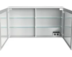Spiegelschrank FACKELMANN Oxford 120.2 x 20 x 69.6 cm weiß 2-türig LED IP 20