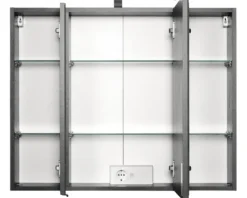 Spiegelschrank Held Möbel 80 x 20 x 66 cm dunkelgrau 3-türig 004