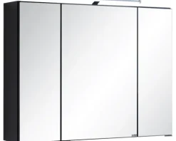 Spiegelschrank Held Möbel 80 x 20 x 66 cm dunkelgrau 3-türig 004