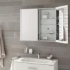 Spiegelschrank KEUCO Royal Match 100 x 15 x 70 cm silber 2-türig LED IP 20 Unterputz