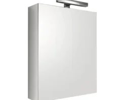 Spiegelschrank LED 1 Tür weiß 45x60 cm IP 44 (fremdkörper- und spritzwassergeschützt)