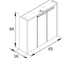 Spiegelschrank Möbelpartner Flag 65 x 16 x 71,4 cm weiß 3-türig LED
