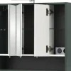 Spiegelschrank Möbelpartner Kent 70 x 16 x 64,2 cm waldgrün 3-türig LED