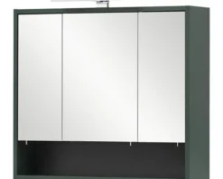 Spiegelschrank Möbelpartner Kent 70 x 16 x 64,2 cm waldgrün 3-türig LED