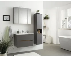 Spiegelschrank Pelipal Capri 80 x 16 x 70 cm grau 3-türig
