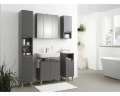 Spiegelschrank Pelipal Capri 80 x 16 x 70 cm grau 3-türig