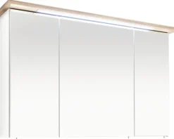 Spiegelschrank Pelipal Cesa III 115 x 20 x 72 cm weiß hochglanz 3-türig LED IP 44
