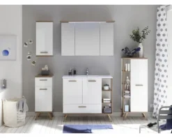 Spiegelschrank Pelipal Cesa III 115 x 20 x 72 cm weiß hochglanz 3-türig LED IP 44