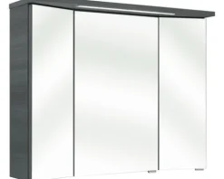Spiegelschrank Pelipal Enna I 90 x 20 x 72 cm graphit streifen quer 3-türig LED IP 44