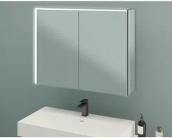 Spiegelschrank SPACE 90x70cm, LED verspiegelt schwarz