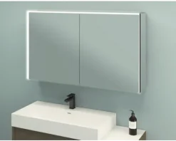 Spiegelschrank SPACE 120x70cm, LED verspiegelt schwarz