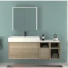 Spiegelschrank SPACE 75x70cm, LED verspiegelt schwarz
