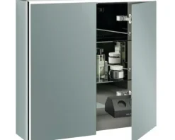 Spiegelschrank SPACE 75x70cm, LED verspiegelt schwarz