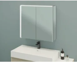 Spiegelschrank SPACE 75x70cm, LED verspiegelt schwarz