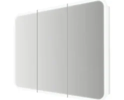 Spiegelschrank 3-türig 95x70cm soft weiß IP 44 (fremdkörper- und spritzwassergeschützt)