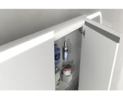 Spiegelschrank 3-türig 95x70cm soft weiß IP 44 (fremdkörper- und spritzwassergeschützt)