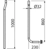 Spülrohr Komfort mit Verlängerung 32 mm x 100 cm weiß