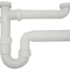 Spültischsiphon für Doppelspüle 1 1/2" x 50 mmweiß