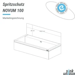 Spritzschutz NOVUM 100 geschliffen