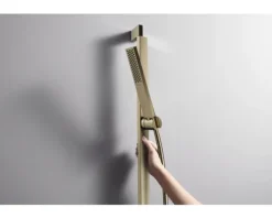 Stabhandbrause hansgrohe Pulsify E 100 1jet EcoSmart+ eckig 26 x 40 mm brushed bronze 24320140