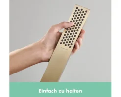 Stabhandbrause hansgrohe Pulsify E 100 1jet EcoSmart+ eckig 26 x 40 mm brushed bronze 24320140