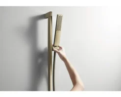 Stabhandbrause hansgrohe Pulsify E 100 1jet EcoSmart+ eckig 26 x 40 mm brushed bronze 24320140