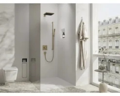 Stabhandbrause hansgrohe Pulsify E 100 1jet EcoSmart+ eckig 26 x 40 mm brushed bronze 24320140