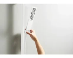 Stabhandbrause hansgrohe Pulsify E 100 1jet EcoSmart eckig 26 x 40 mm weiß matt 24320700