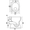 Stand-WC Rekia Flachspüler ohne Spülrand weiß glänzend ohne WC-Sitz 1276808