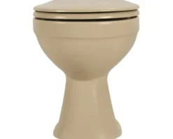 Stand-WC Tiefspüler ohne Spülrand beige matt ohne WC-Sitz 1280619