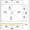 swisspor Befliesbares Duschelement swissporBOARD Doccia Integrato zentral 90 x 120 x 10 cm DN 50 0,8 l/s Ablauf zur langen Seite 303948