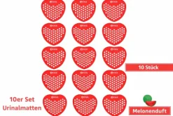 Synx Tools Urinalmatten mit Melonenduft – 30 Tage Duft – Vorteilspackung – 10 Stück
