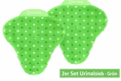 Synx Tools Urinalsieb mit Apfelduft – Grün – Anti-Splash – 2 Stück