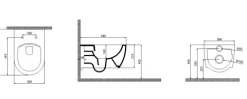 Taharet Dusch Wc Schwarz Matt mit Soft Close Wc Sitz