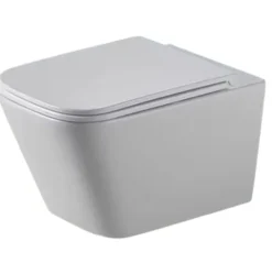 Tece Base Set + Befestigung + Drückerplatte mit Spülrandloses Wand Wc Eckig Krea Nordic inkl Soft Close Wc Sitz