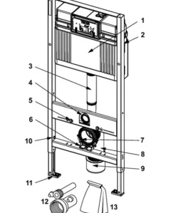 TECEprofil WC-Modul mit Uni-Spülkasten, Bauhöhe 820 mm (9300301)